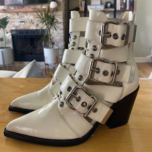 Jeffrey Campbell, Size 8, White Leather Caceres Booties